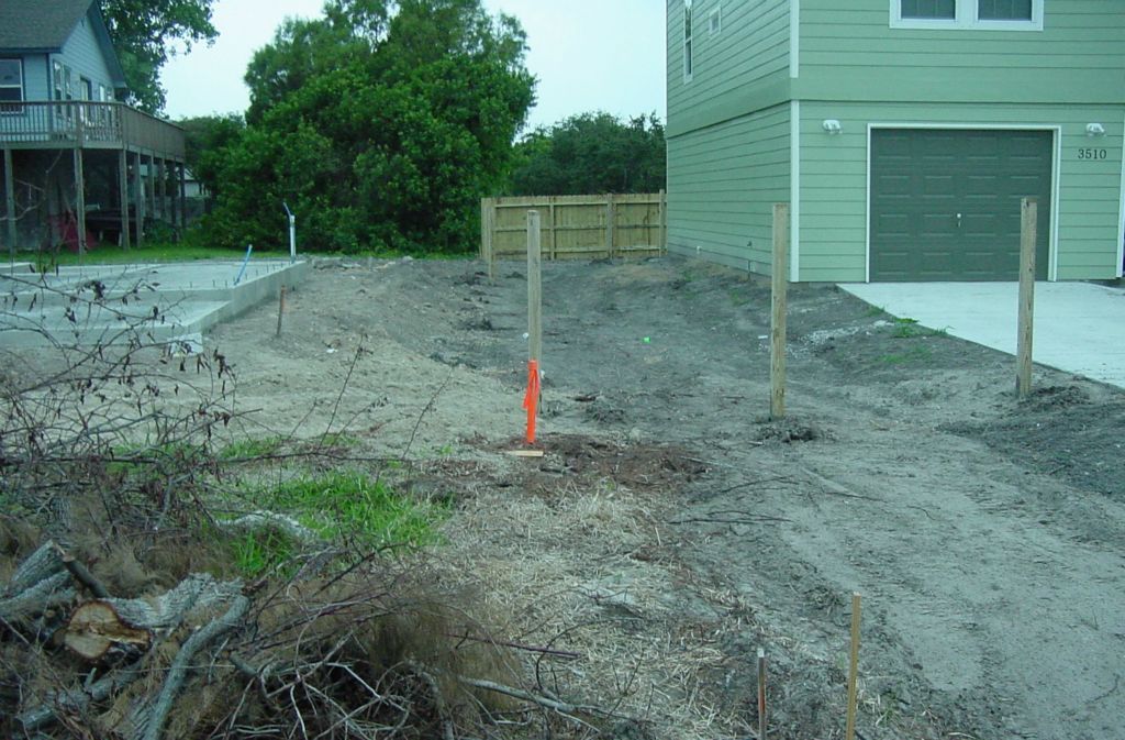 FOUNDATION READY FOR BUILD AT EASEMENT
